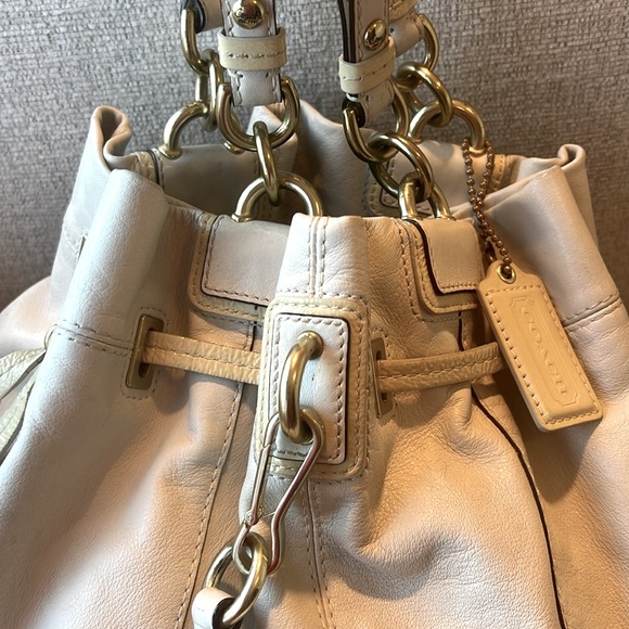 Cream Coach Duffle with Drawstring - Picture 3 of 8